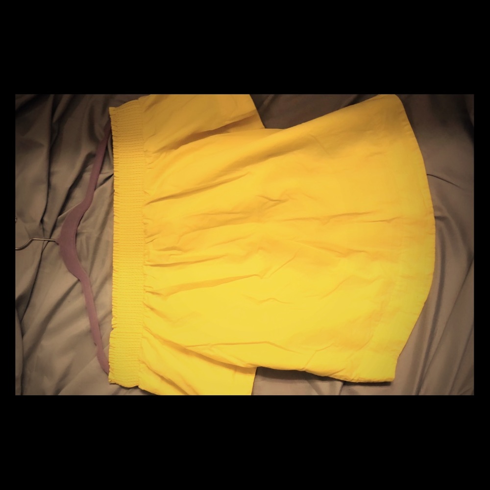 J .Crew bright yellow off shoulder top